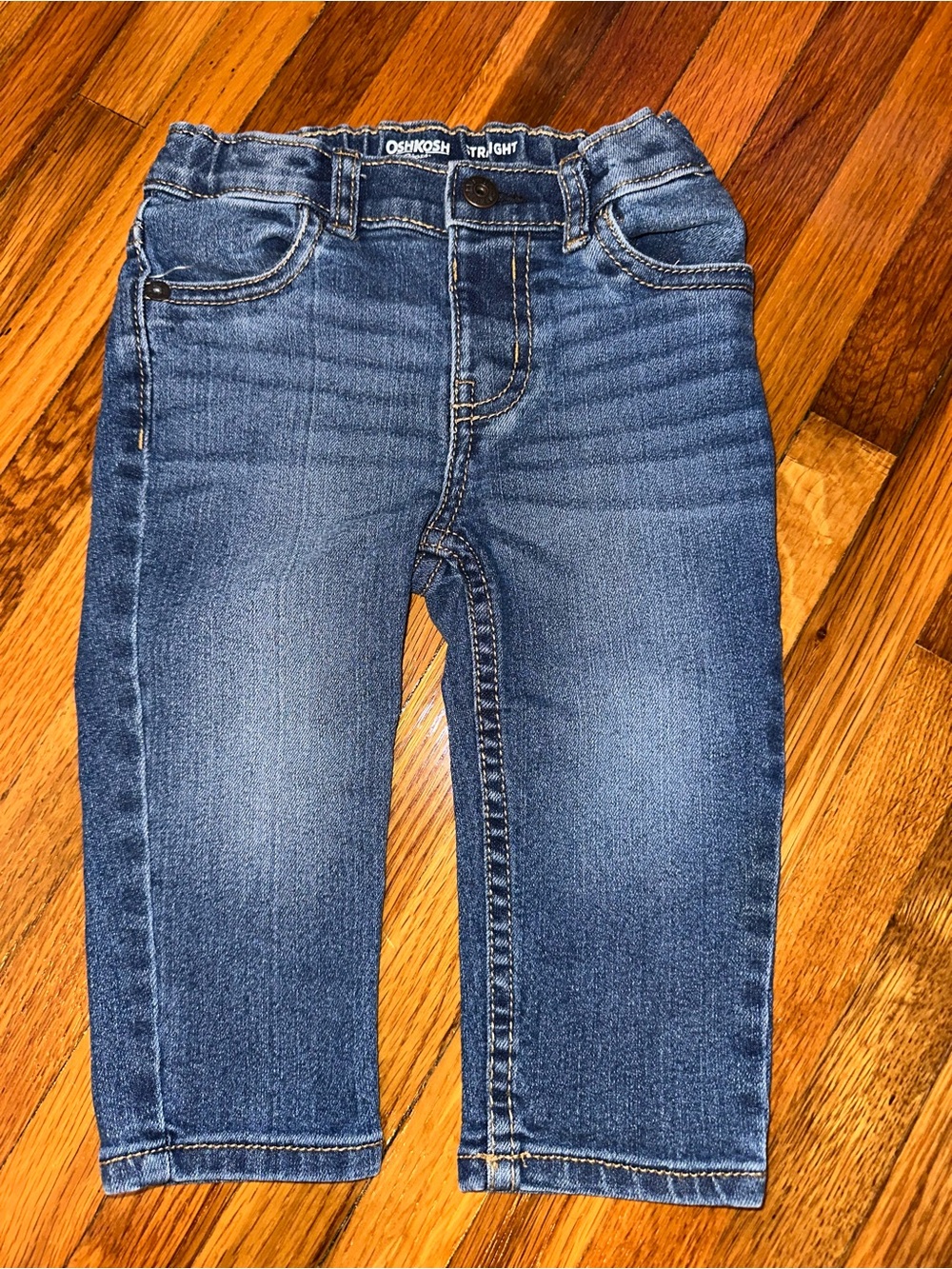 OshKosh B'gosh Dark Blue Toddler Jeans with Contrast Stitching